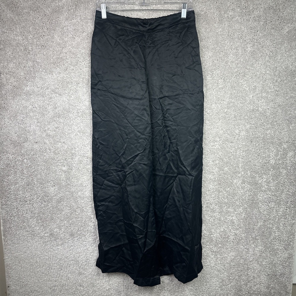 NWT Athleta Size M Black‎ Calm Cool Cami Pajama 100% Cupro Lounge Pant #988501